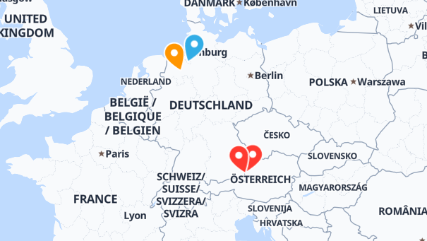 Map of company locations