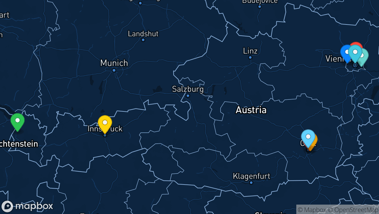 Map of company locations