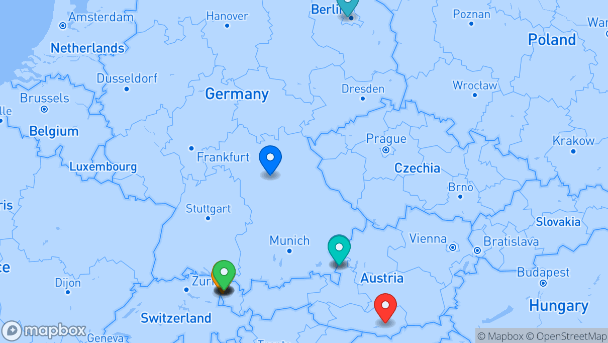 Map of company locations