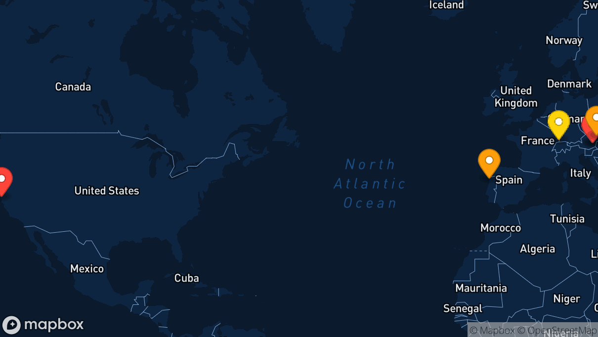 Map of company locations
