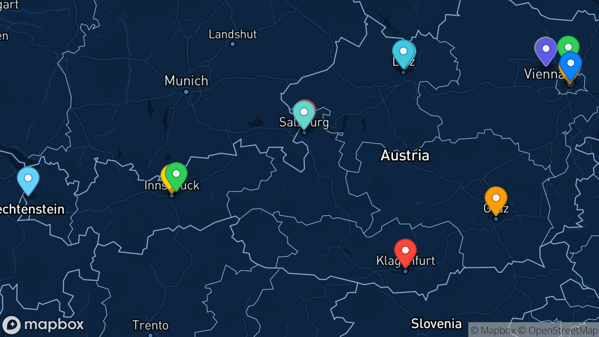 Map of company locations