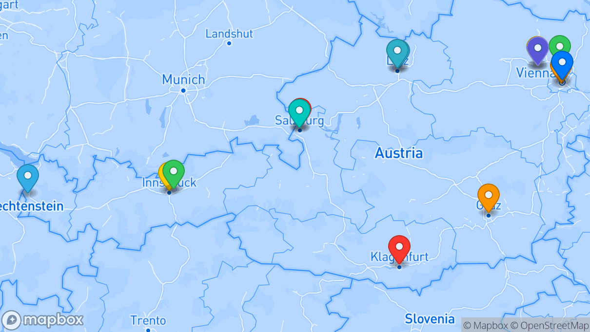 Map of company locations