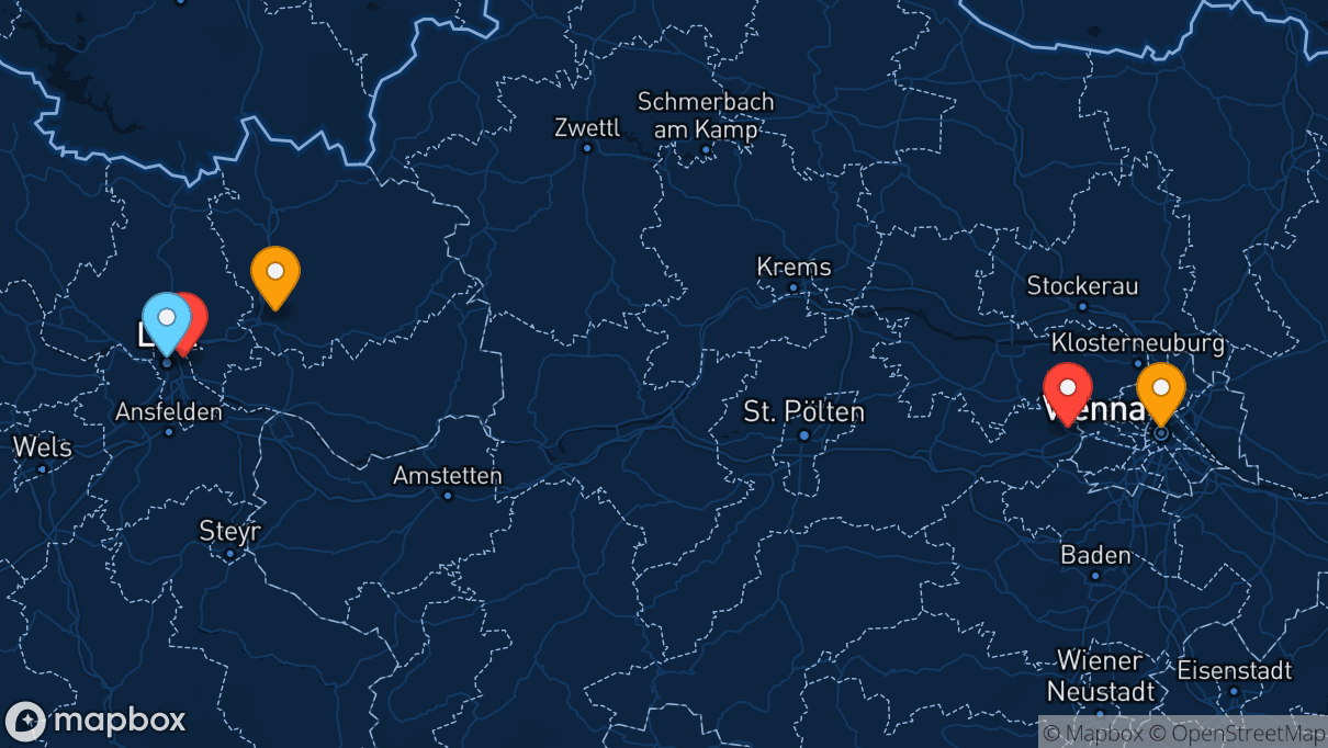 Map of company locations