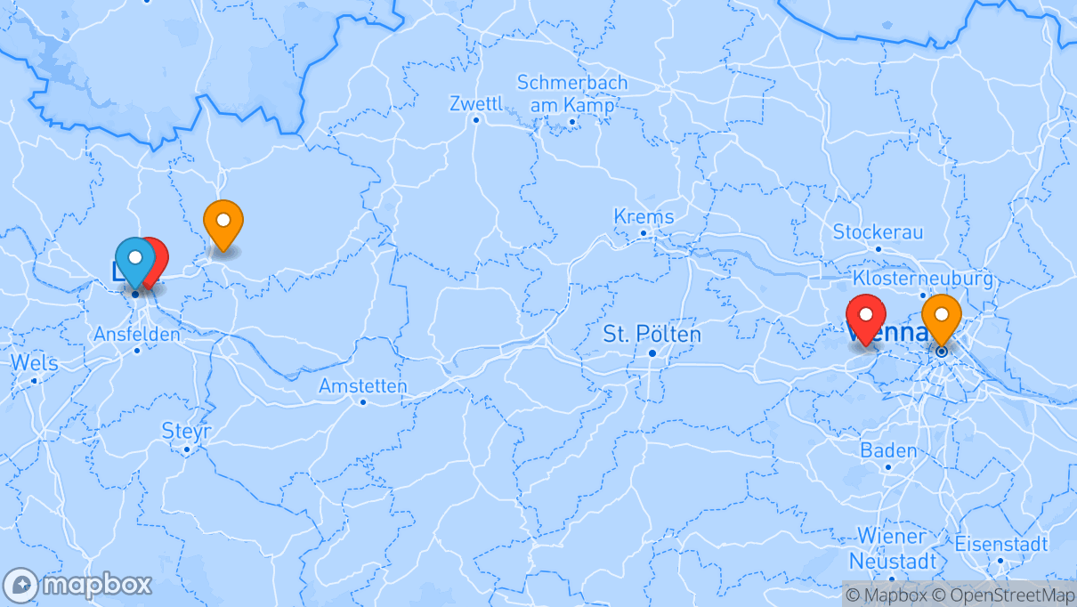Map of company locations
