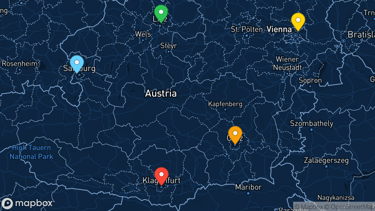 Map of company locations