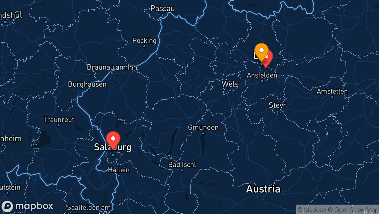 Map of company locations