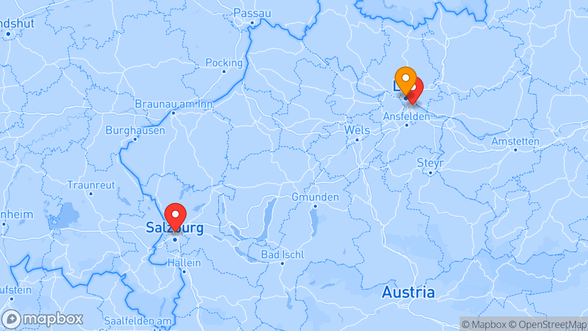Map of company locations