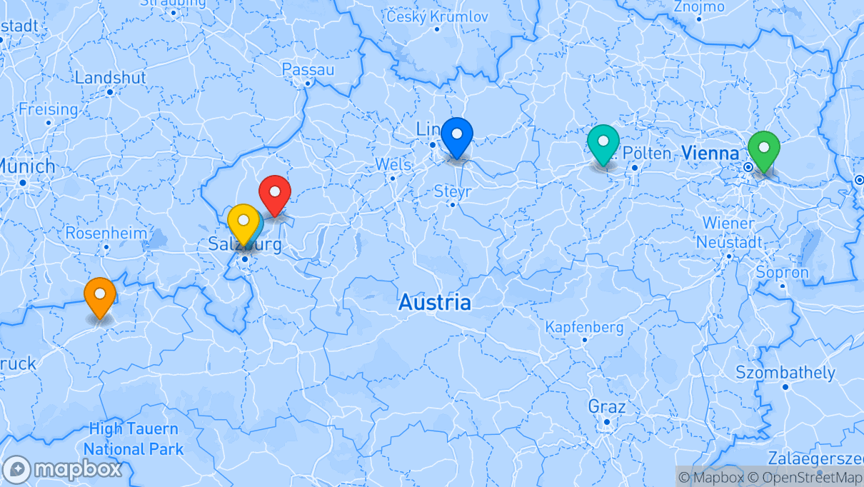 Map of company locations