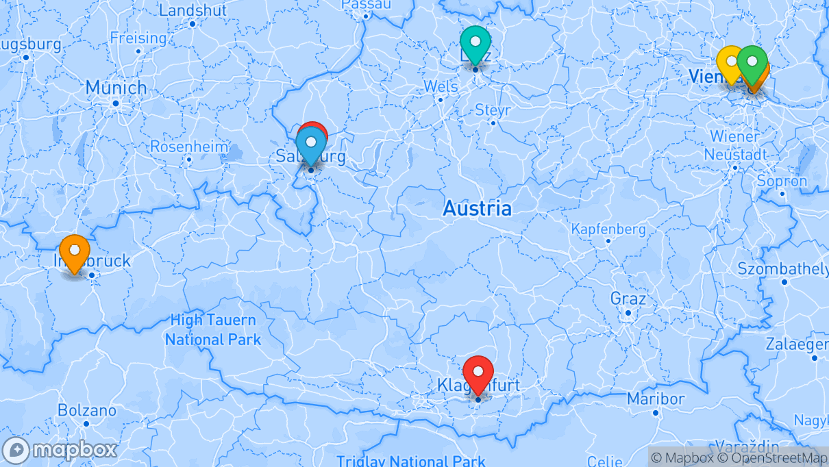 Map of company locations