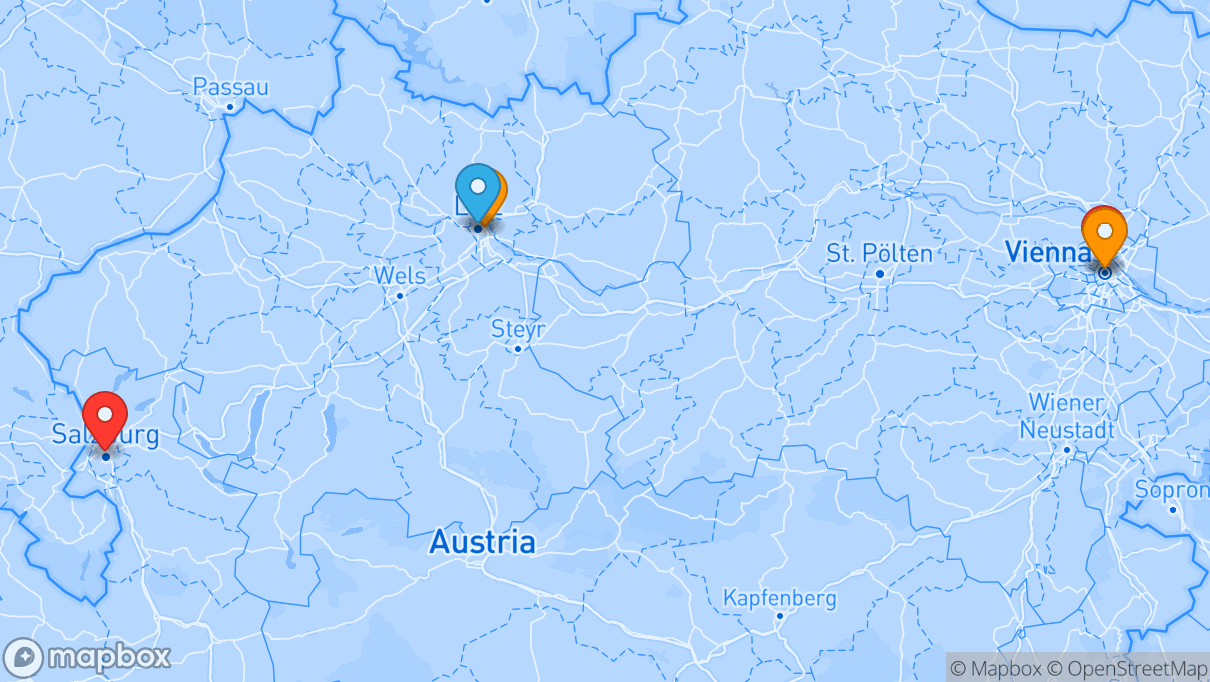 Map of company locations
