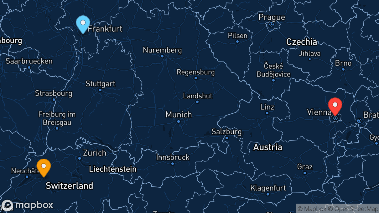 Map of company locations
