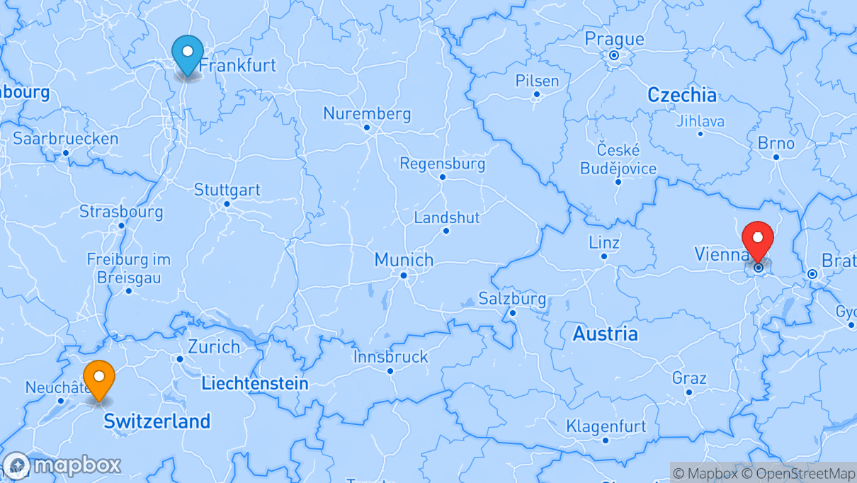 Map of company locations