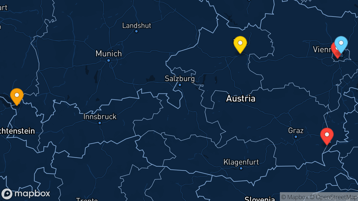 Map of company locations