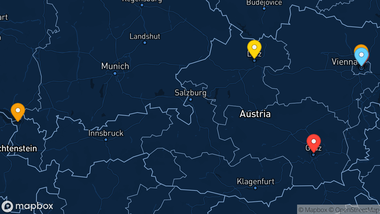 Map of company locations