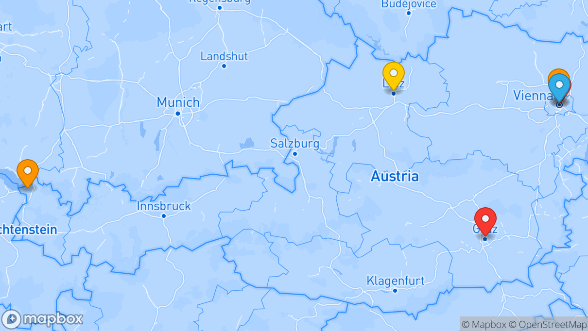 Map of company locations