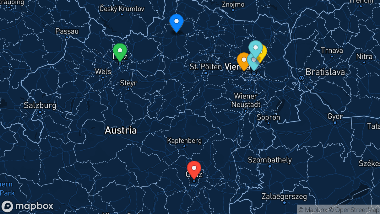 Map of company locations