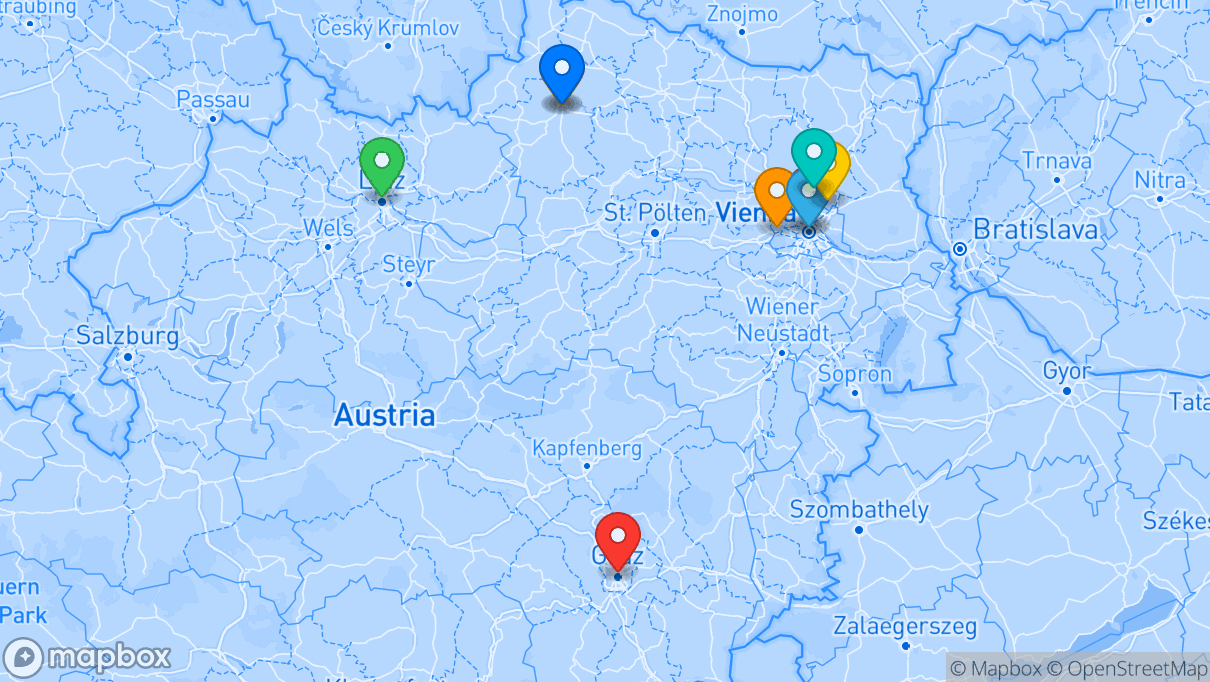 Map of company locations