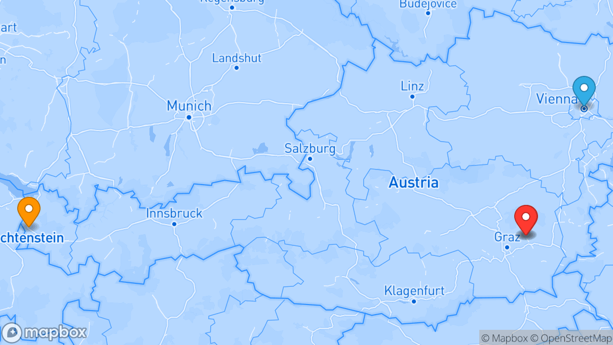 Map of company locations