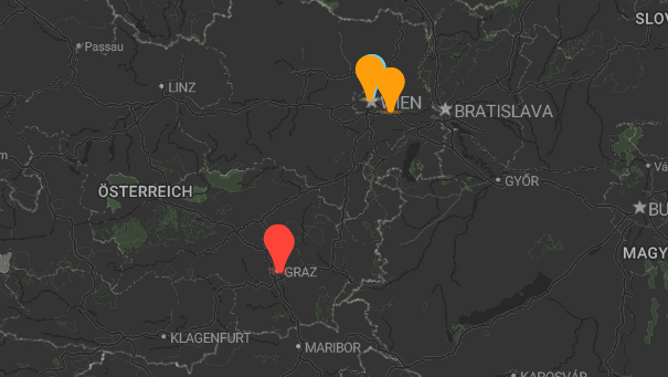 Map of company locations