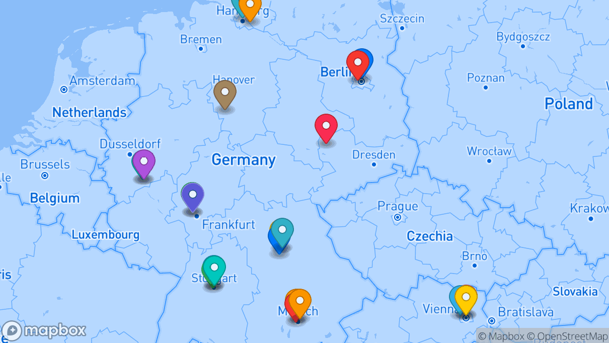 Map of company locations