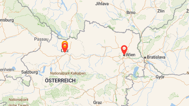 Map of company locations