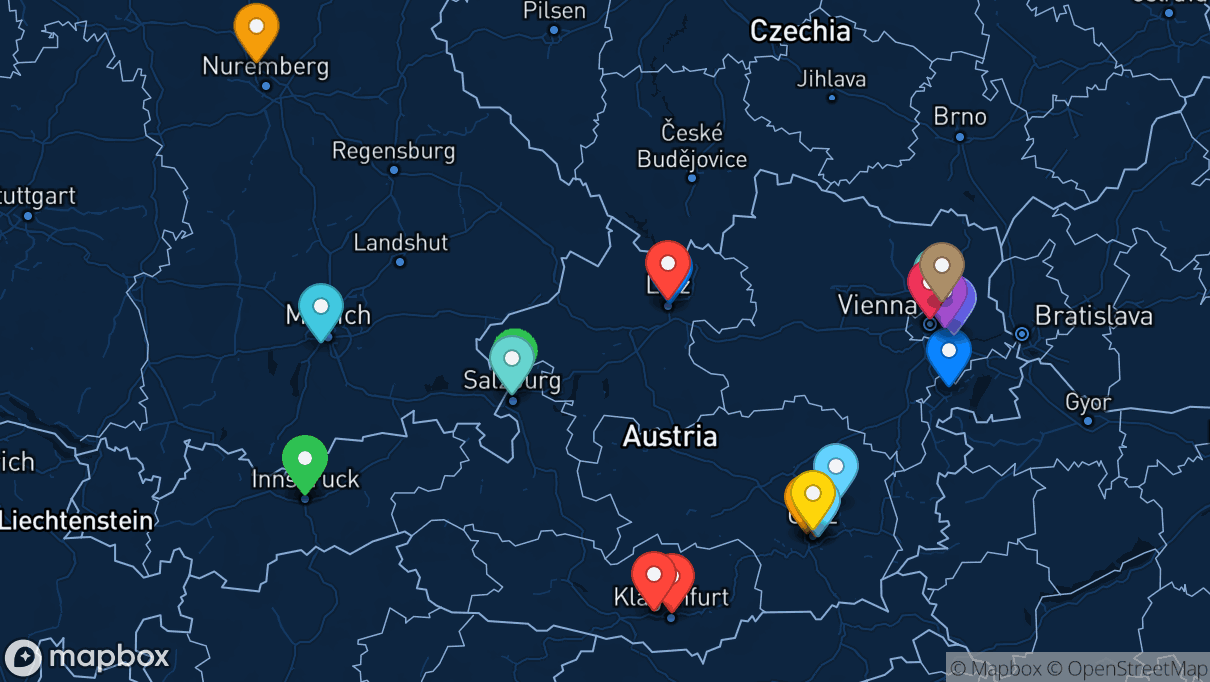 Map of company locations