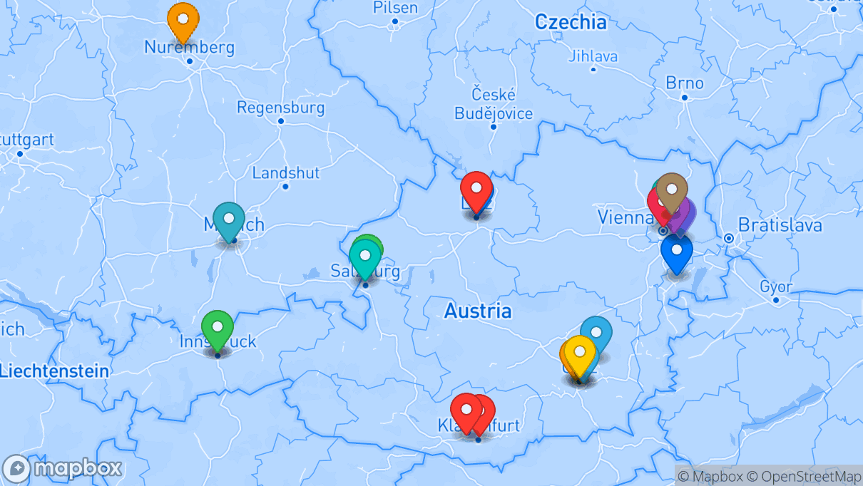Map of company locations