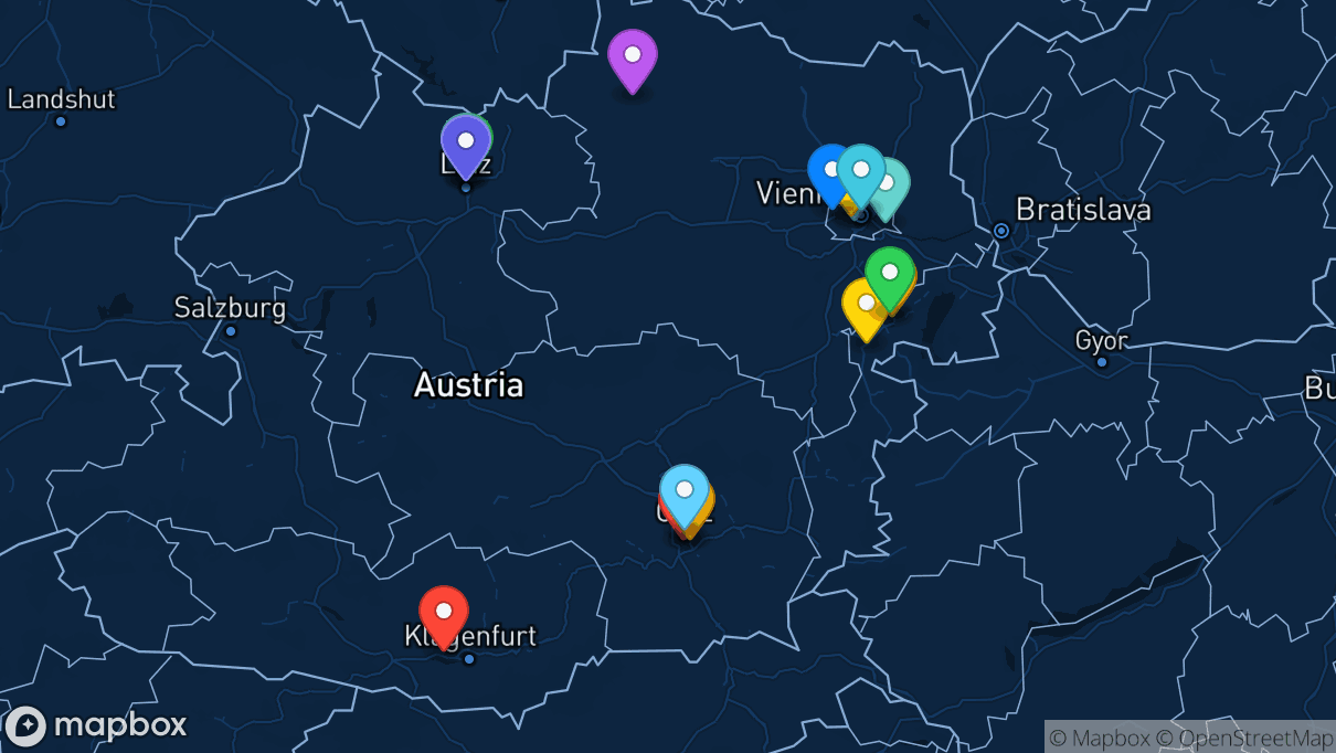 Map of company locations