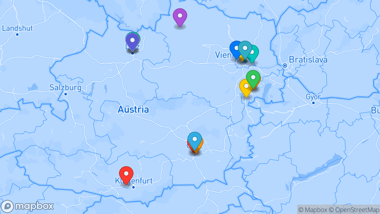 Map of company locations