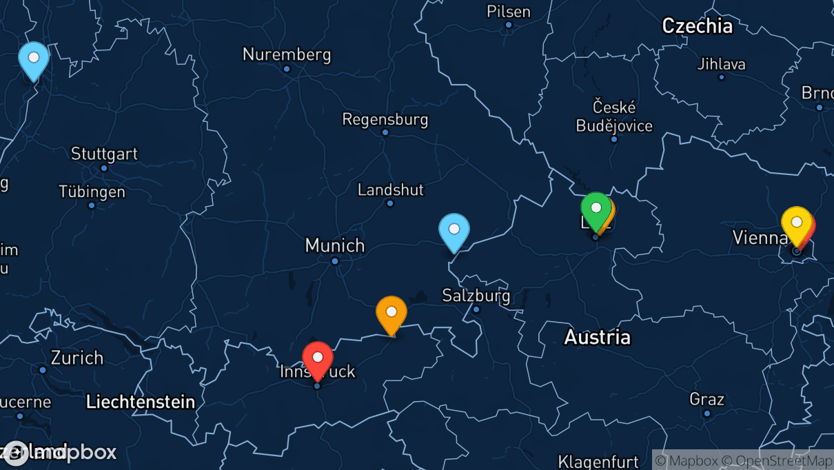 Map of company locations