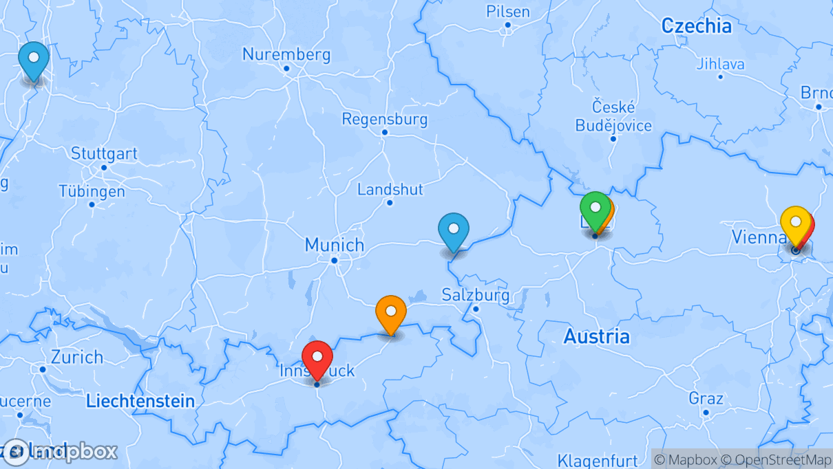 Map of company locations