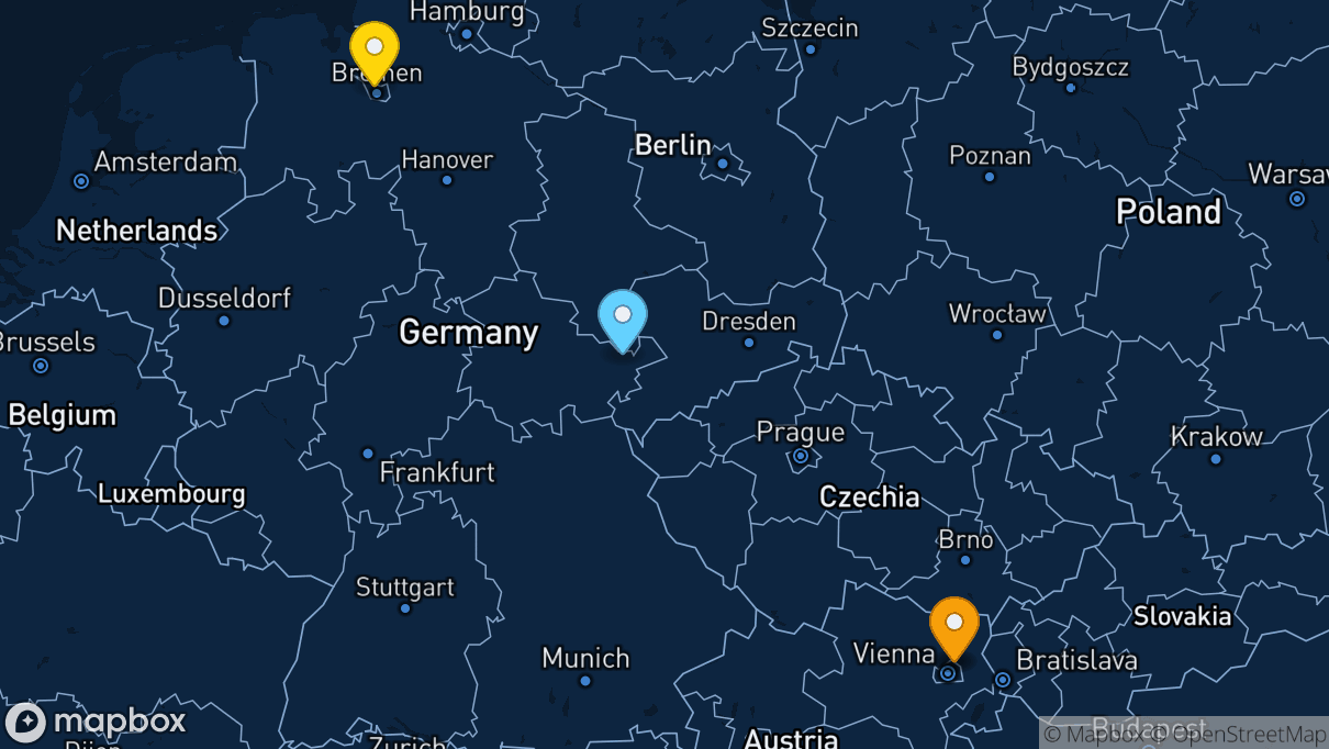 Map of company locations