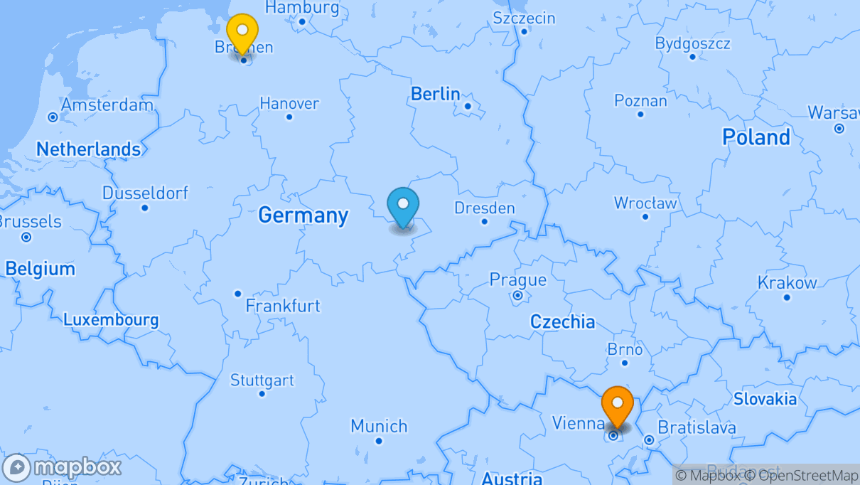 Map of company locations