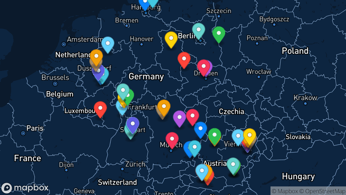 Map of company locations