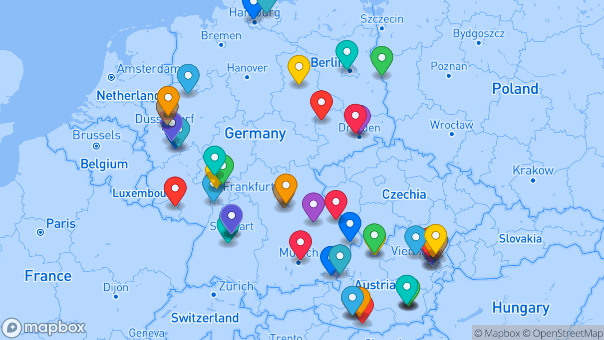 Map of company locations