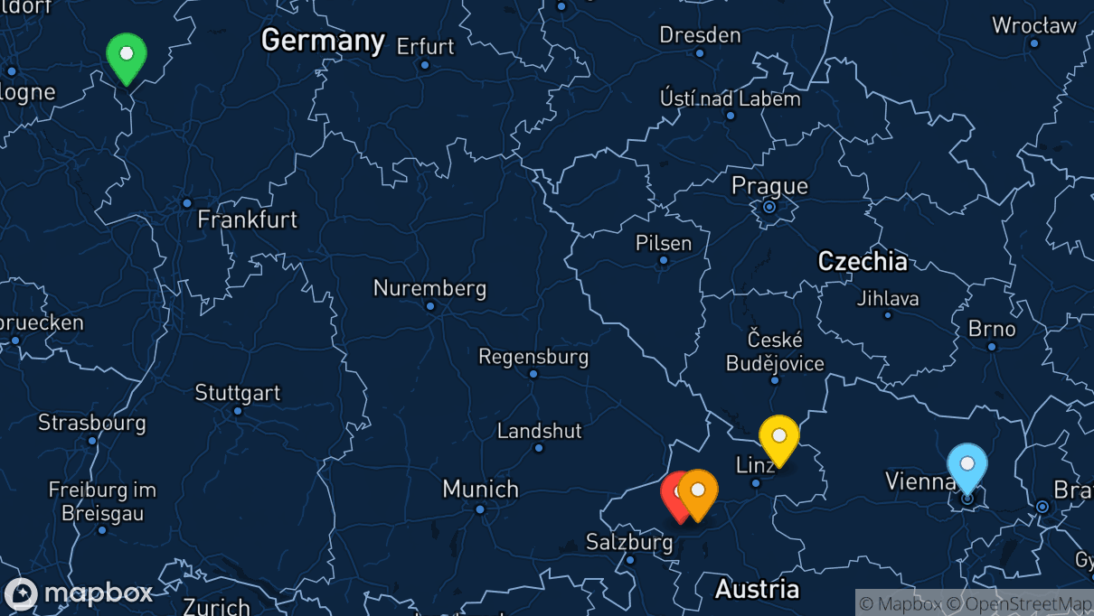 Map of company locations