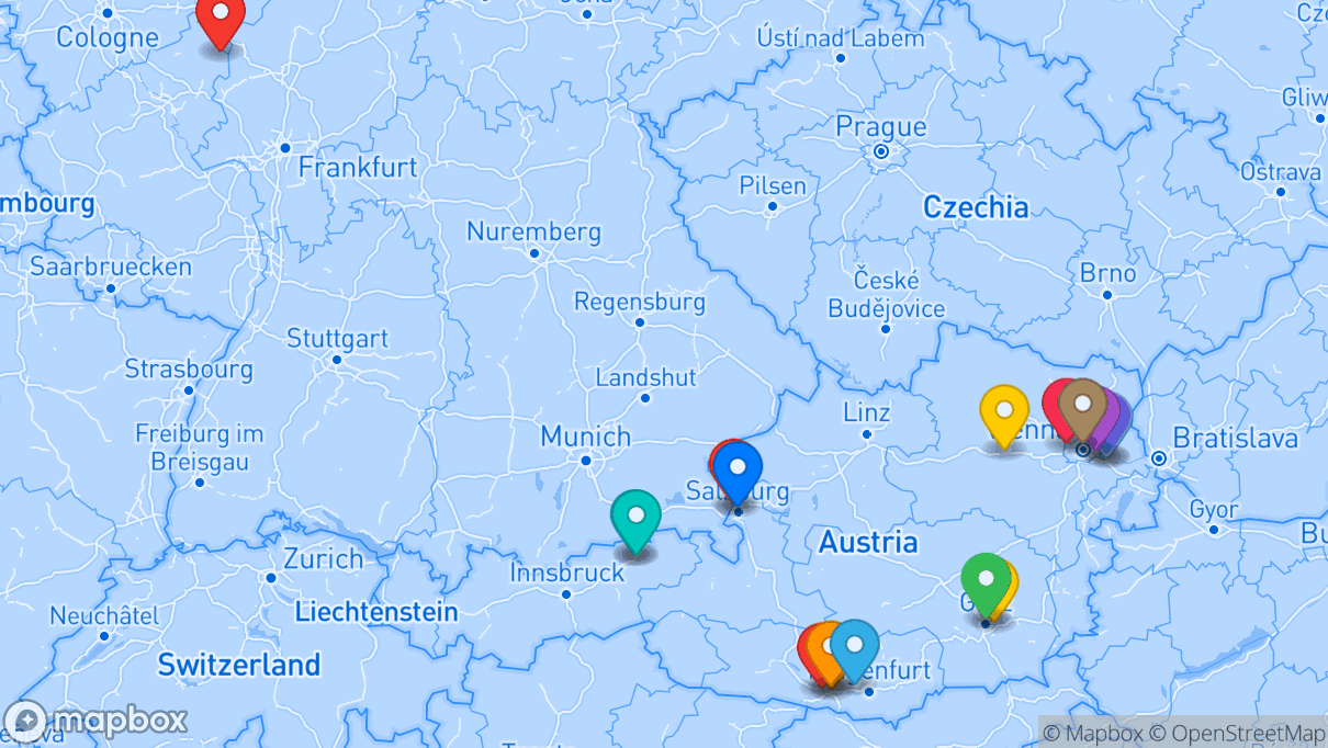 Map of company locations