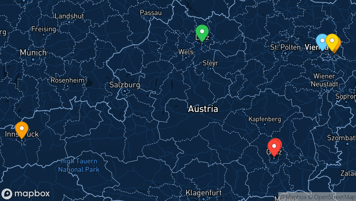 Map of company locations