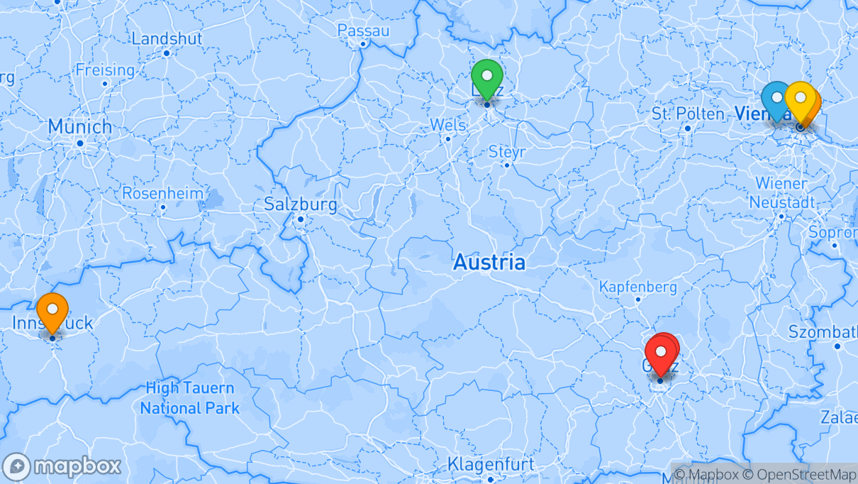 Map of company locations