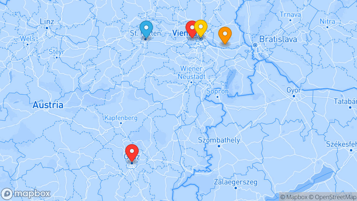 Map of company locations