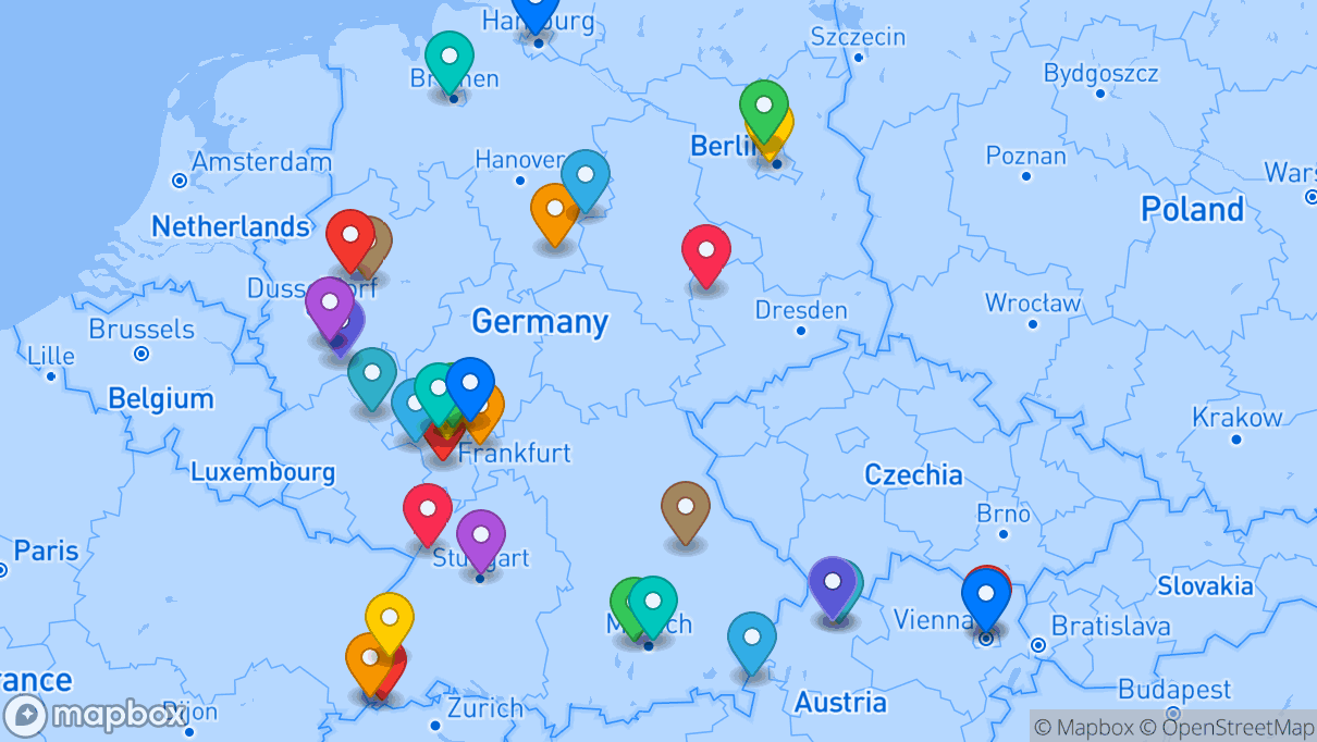 Map of company locations