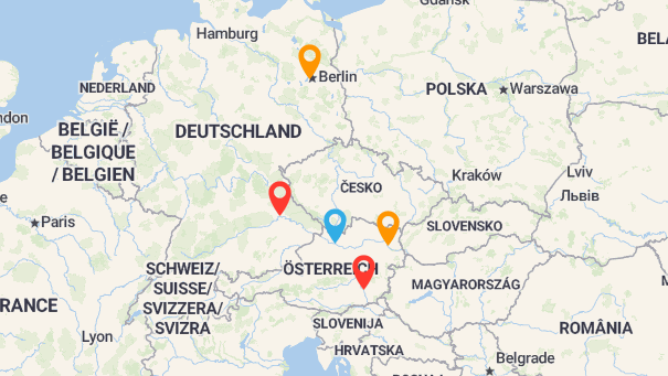 Map of company locations