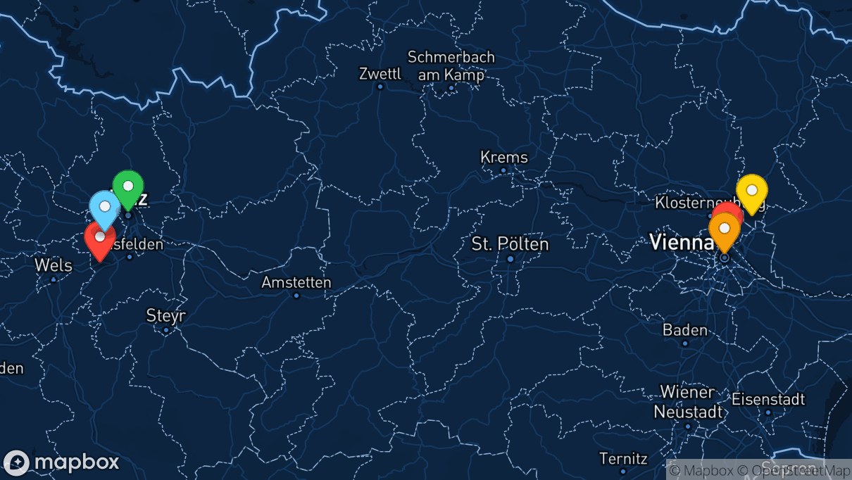 Map of company locations