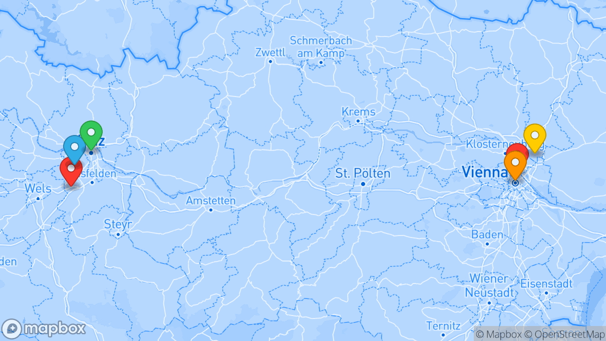 Map of company locations