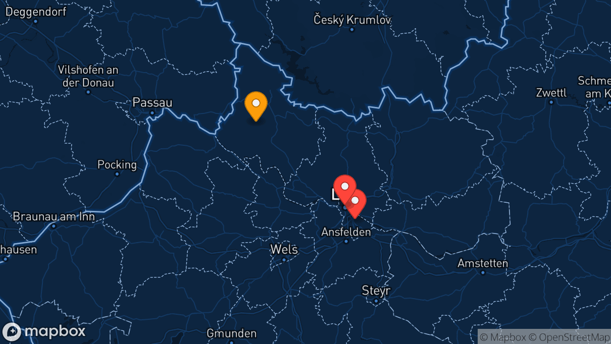 Map of company locations