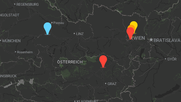 Map of company locations