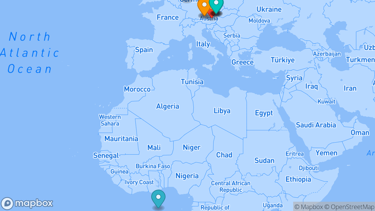 Map of company locations