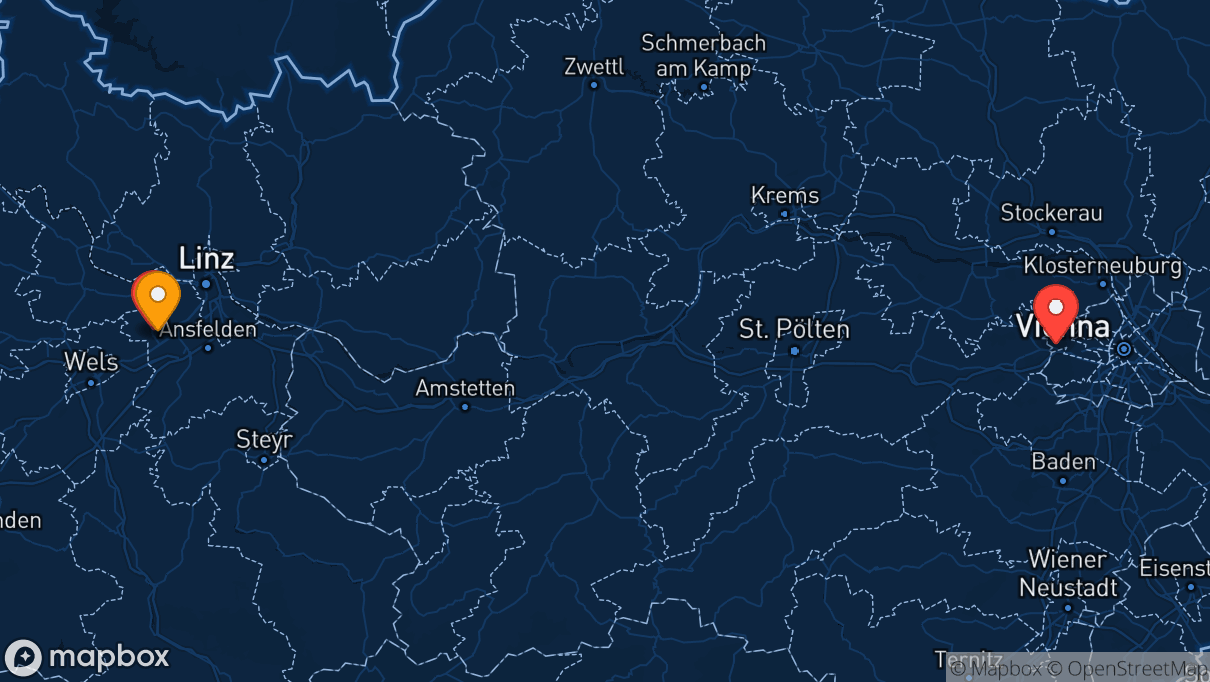 Map of company locations