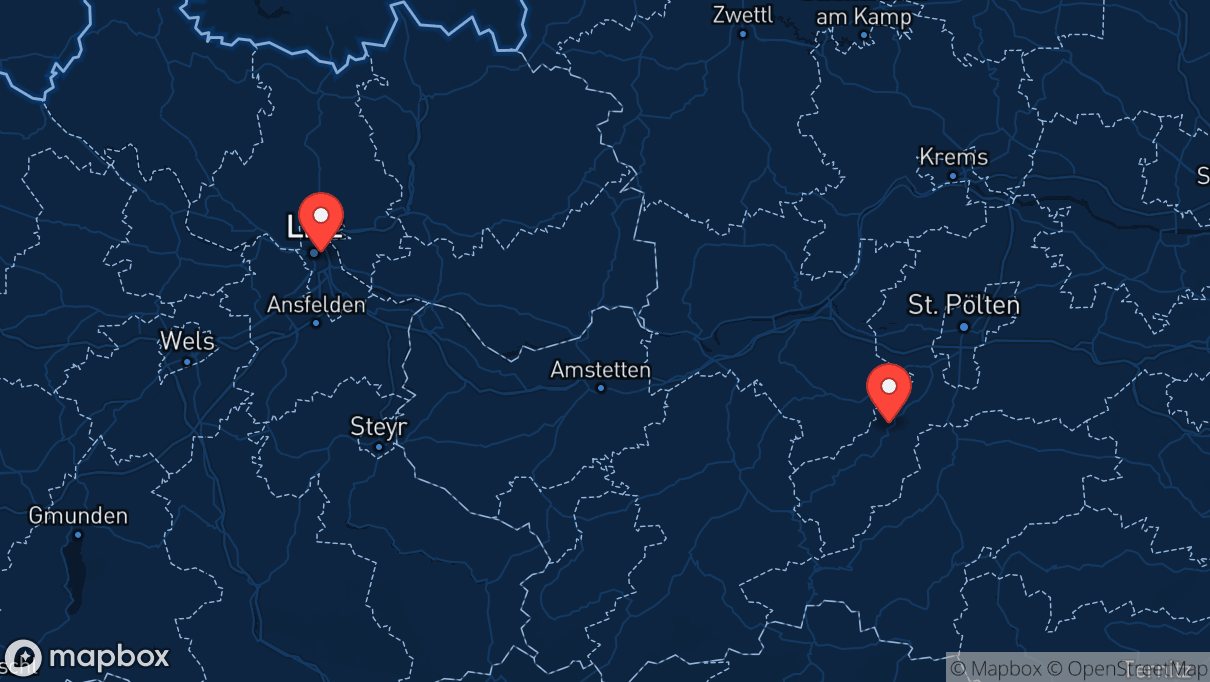 Map of company locations