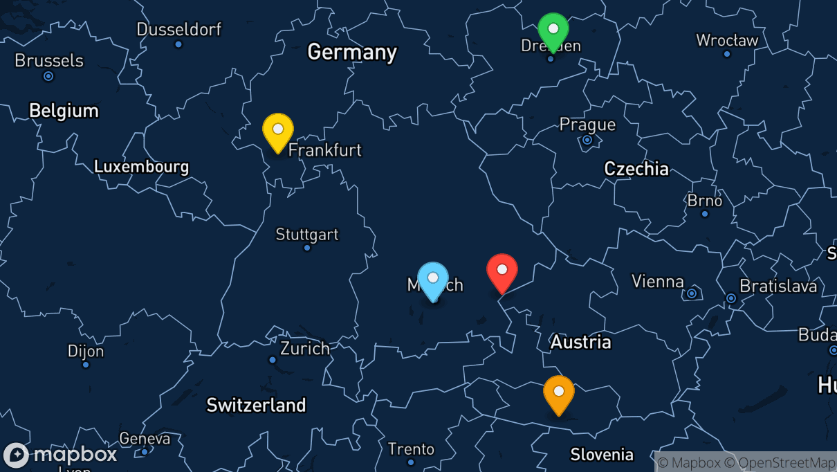 Map of company locations